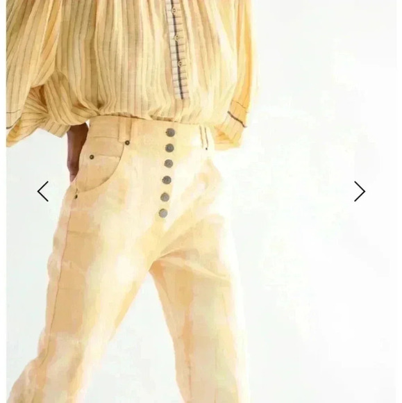 Ulla Johnson wheat day tye jeans excellent condition size 8 - Picture 1 of 2